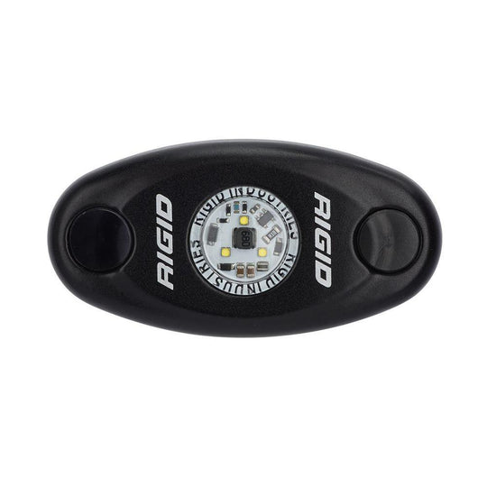 RIGID Industries A-Series Black High Power LED Light Single - Cool White [480093] - Bulluna.com