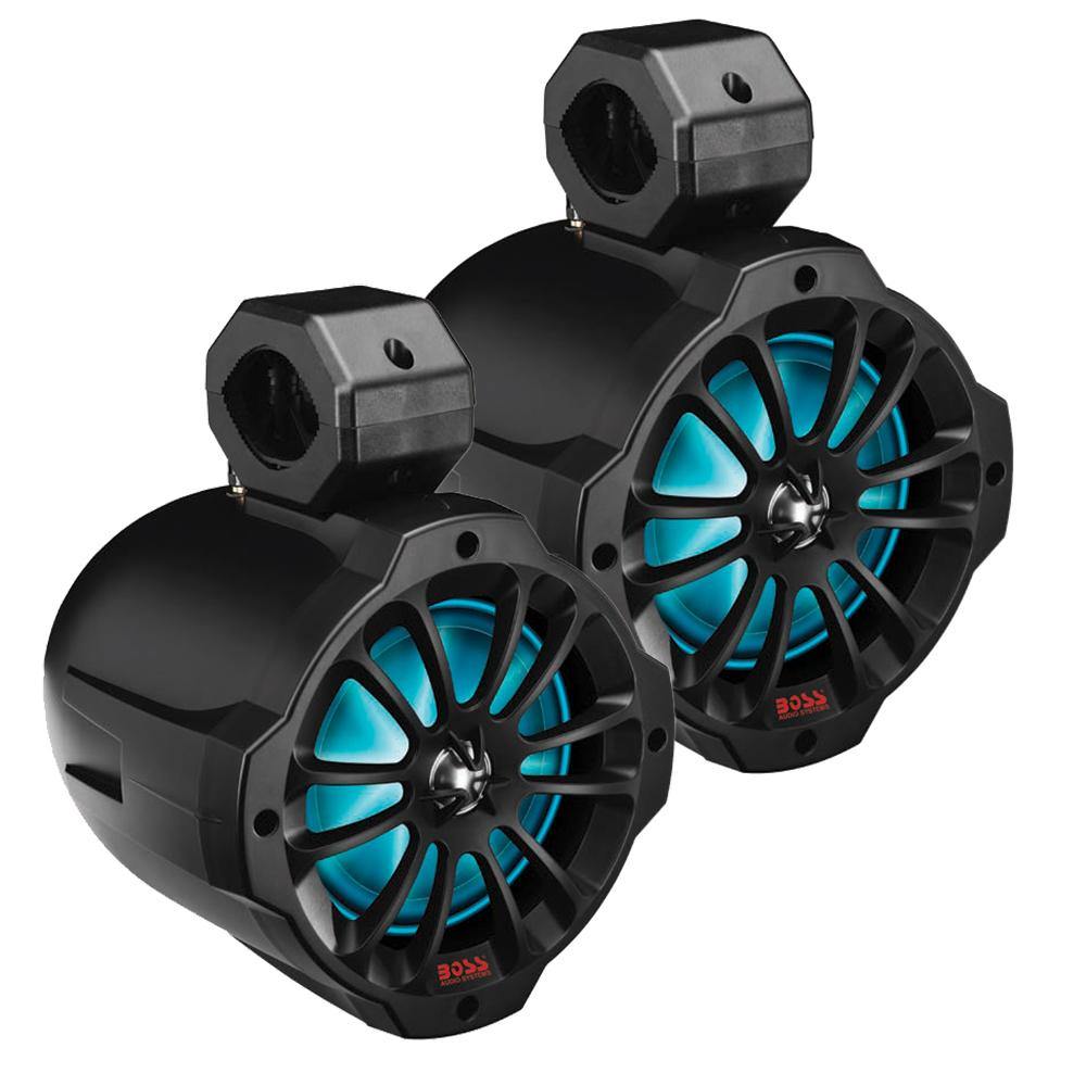 Boss Audio 6.5" Amplified Wake Tower Multi-Color Illuminated Speakers - Black [B62RGB] - Bulluna.com