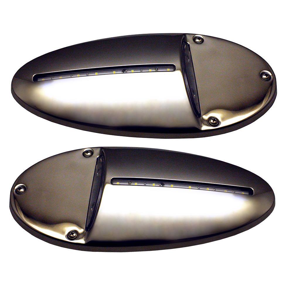 Innovative Lighting LED Docking Light- Mirrored Stainless Steel - Pair [585-0220-7] - Bulluna.com