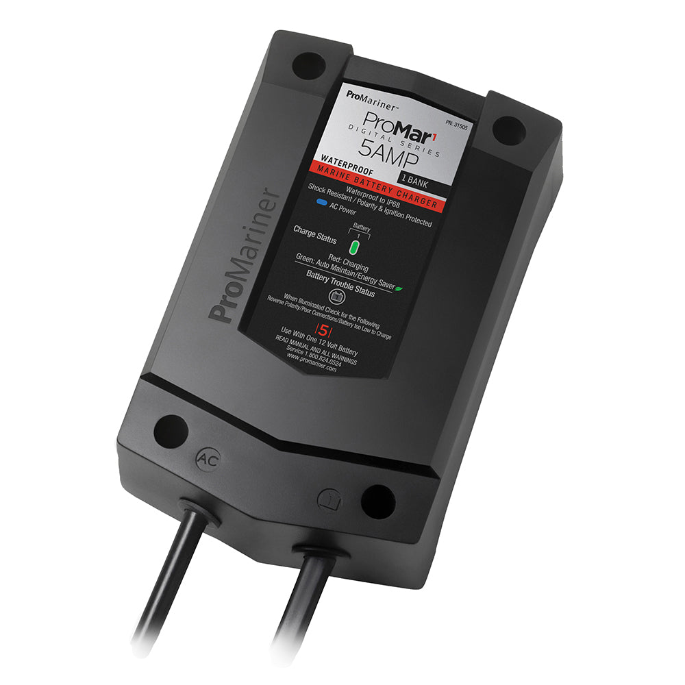 ProMariner ProMar1 DS Digital - 5 Amp - 1 Bank Charger [31505] - Bulluna.com