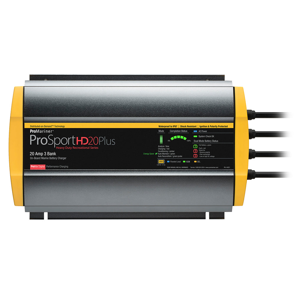 ProMariner ProSportHD 20 Plus Gen 4 - 20 Amp - 3 Bank Battery Charger [44021] - Bulluna.com