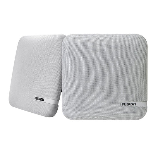 FUSION SM-F65CW SM Series 6.5" Shallow Mount Square Speakers - White Cloth Grill - 100W [010-02263-10] - Bulluna.com