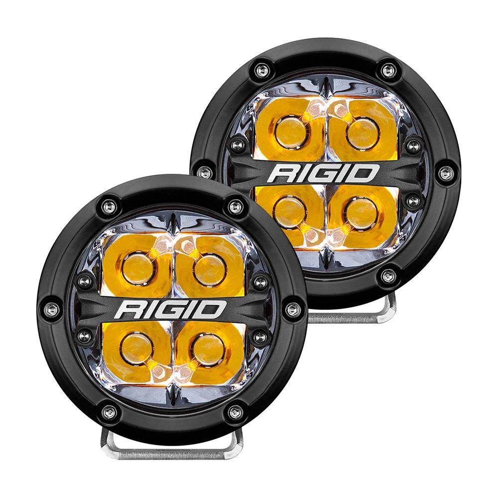 RIGID Industries 360-Series 4" LED Off-Road Spot Beam w/Amber Backlight - Black Housing [36114] - Bulluna.com