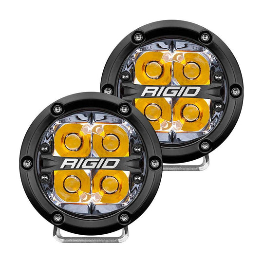 RIGID Industries 360-Series 4" LED Off-Road Spot Beam w/Amber Backlight - Black Housing [36114] - Bulluna.com