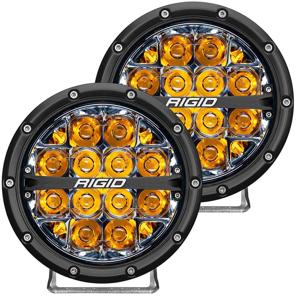 RIGID Industries 360-Series 6" LED Off-Road Fog Light Spot Beam w/Amber Backlight - Black Housing [36201] - Bulluna.com