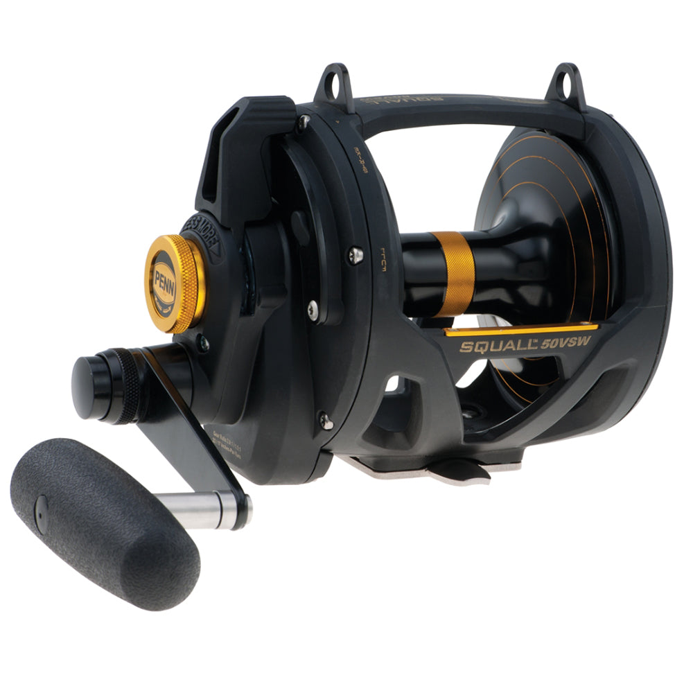 PENN SQL50VSW Squall Lever Drag 2 Speed Conventional Reel [1292938] - Bulluna.com