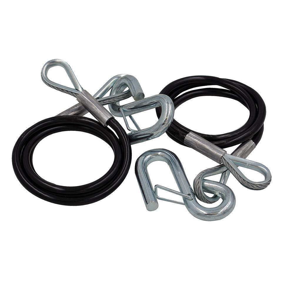 C.E. Smith Safety Cables - 5000lb Capacity - PVC Coated - Pair [16672A] - Bulluna.com