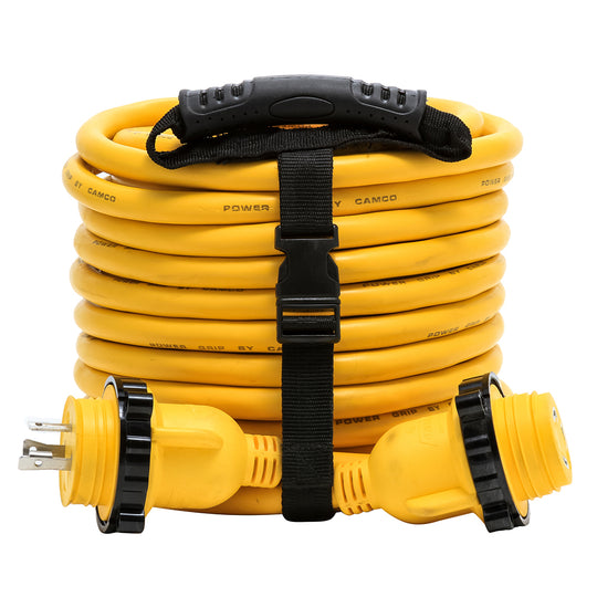 Camco 30 Amp Power Grip Marine Extension Cord - 50 M-Locking/F-Locking Adapter [55613] - Bulluna.com