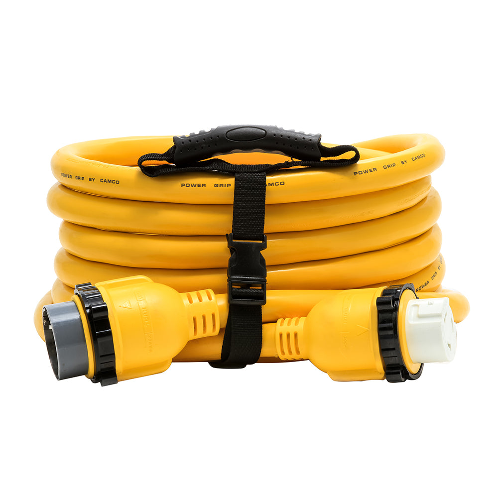 Camco 50 Amp Power Grip Marine Extension Cord - 25 M-Locking/F-Locking Adapter [55621] - Bulluna.com