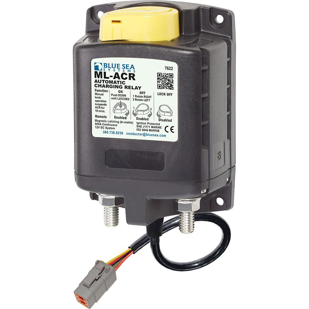 Blue Sea 7622100 ML ACR Charging Relay 12V 500A w/Manual Control  Deutsch Connector [7622100] - Bulluna.com