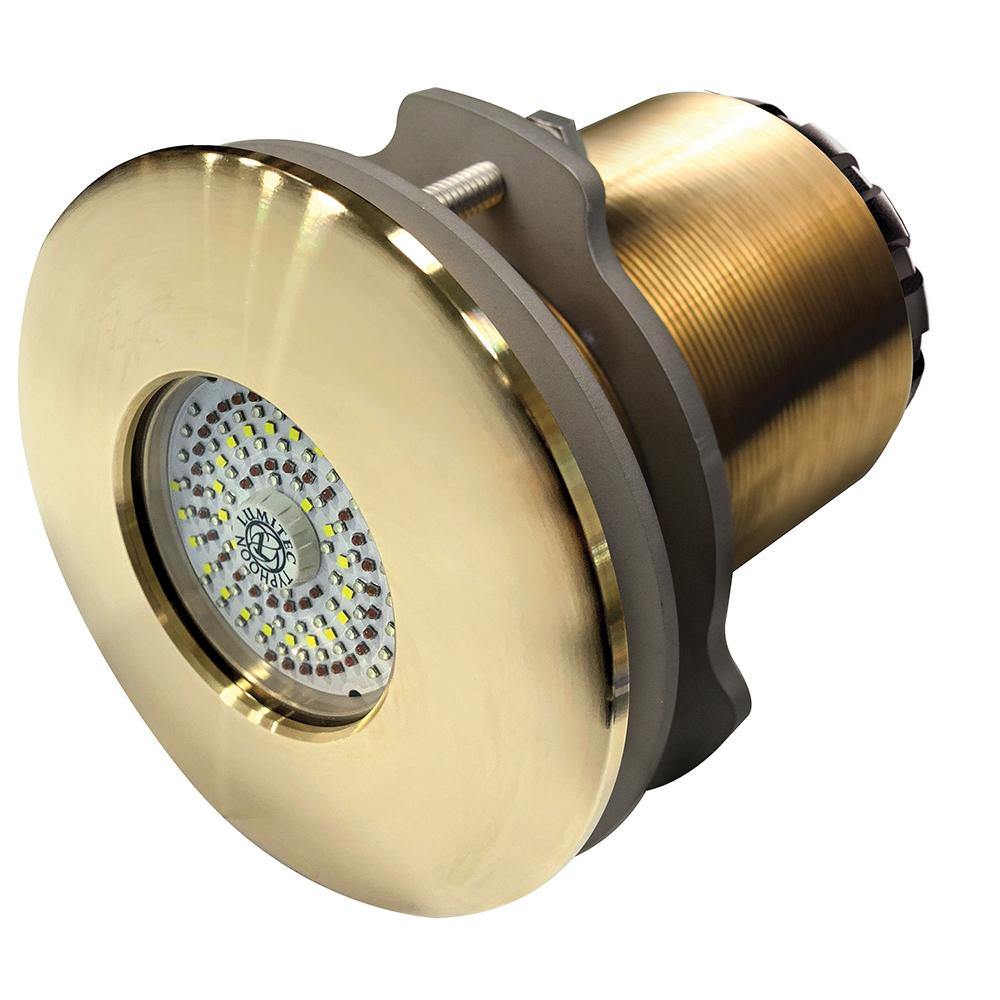 Lumitec SeaBlaze Typhoon Underwater Light - Bronze Thru-Hull - Spectrum RGBW - Flush Mount [101451] - Bulluna.com