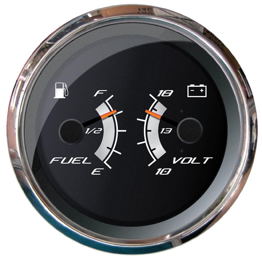 Faria Platinum 4" Multi-Function - Fuel Level  Voltmeter [22013] - Bulluna.com