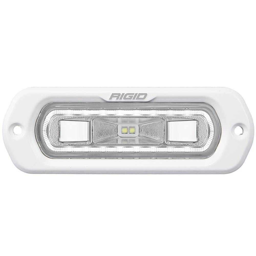 RIGID Industries SR-L Series Marine Spreader Light - White Flush Mount - White Light w/White Halo [51200] - Bulluna.com