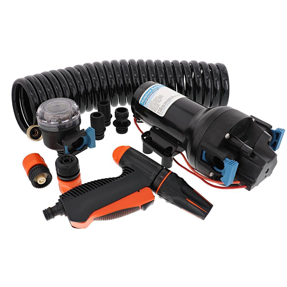 Jabsco HotShot HD6 Heavy Duty Washdown Pump w/25 HoseCoil - 12V - 6 GPM - 70 PSI [P601J-219N-4A] - Bulluna.com