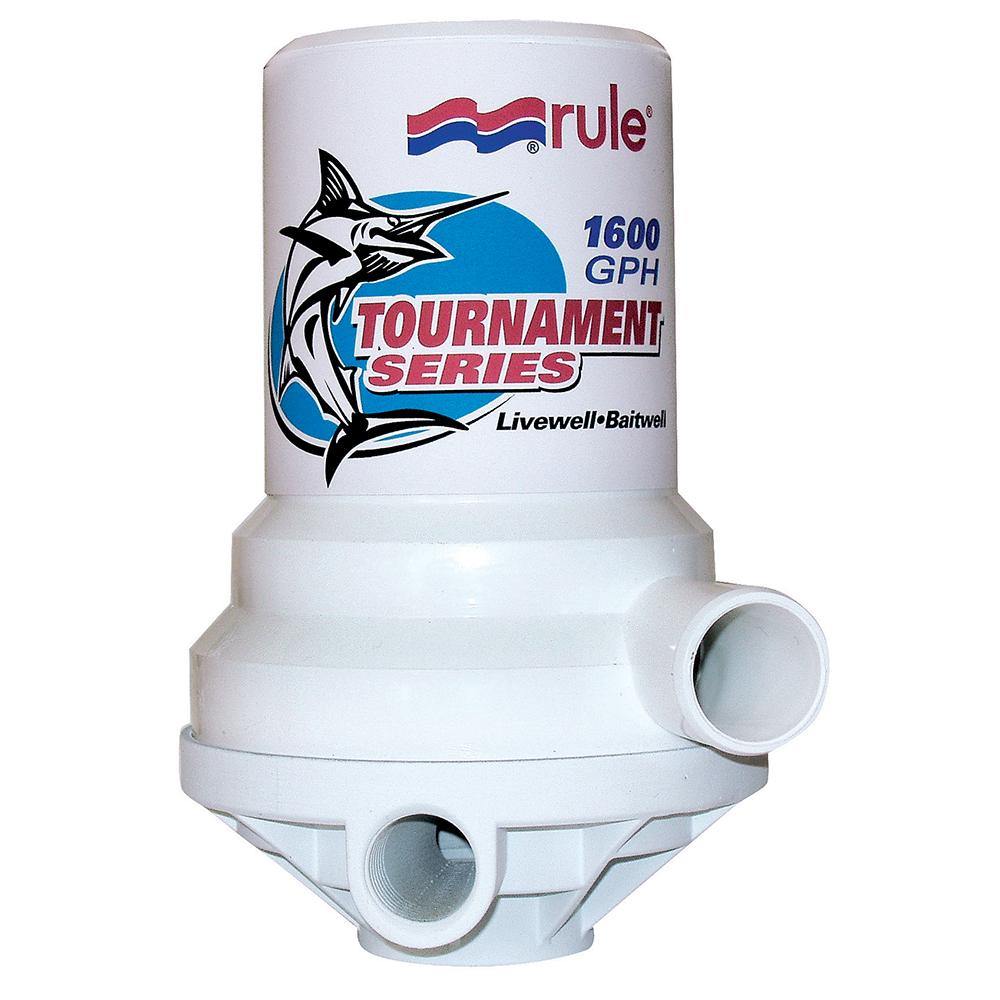 Rule Tournament Series 1600 GPH Livewell Pump Dual Port [209FDP] - Bulluna.com