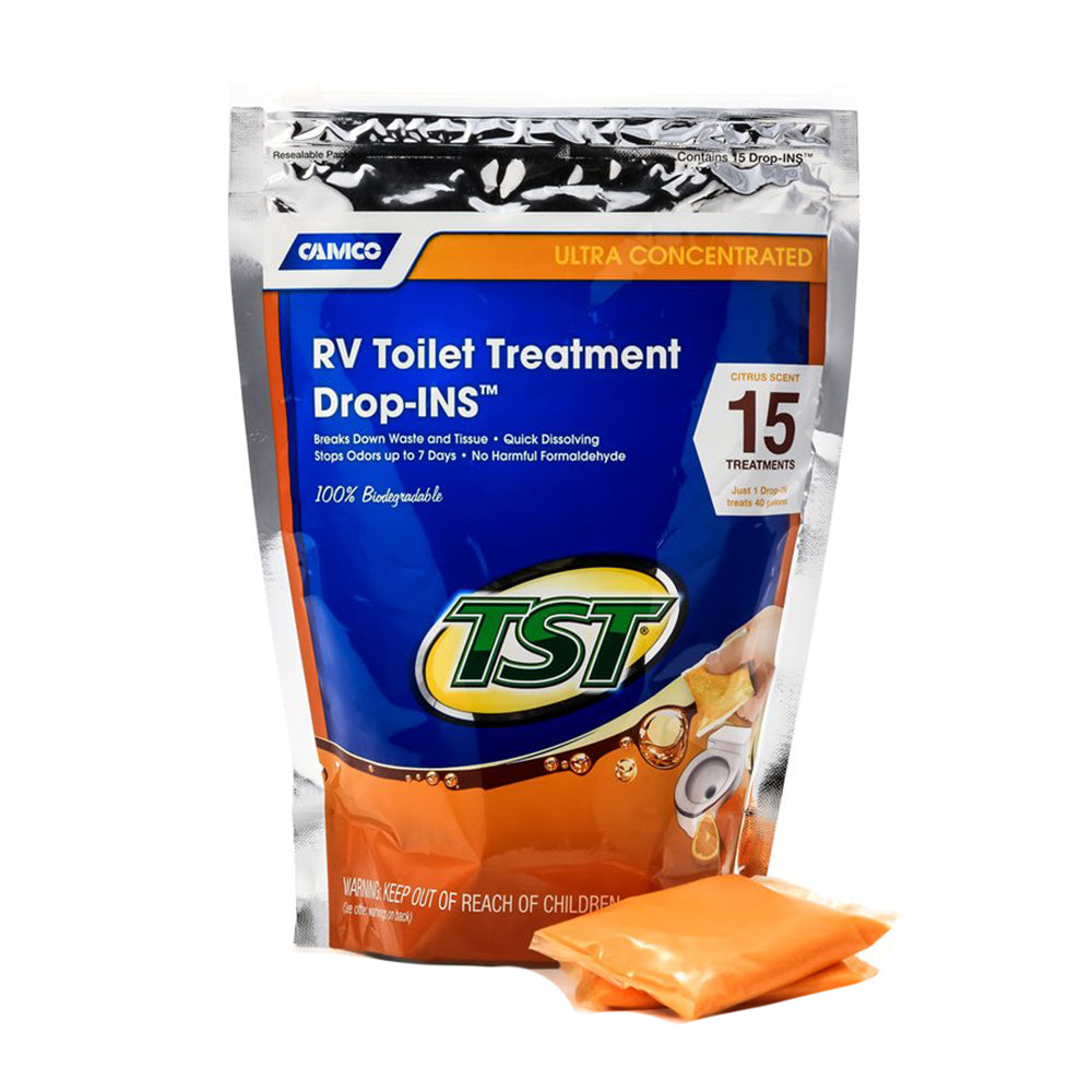 Camco TST Orange RV Toilet Treatment Drop-Ins *15-Pack [41189] - Bulluna.com