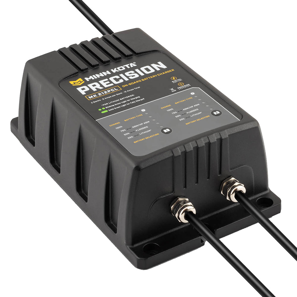 Minn Kota On-Board Precision Charger MK-212 PCL 2 Bank x 6 AMP LI Optimized Charger [1832121] - Bulluna.com