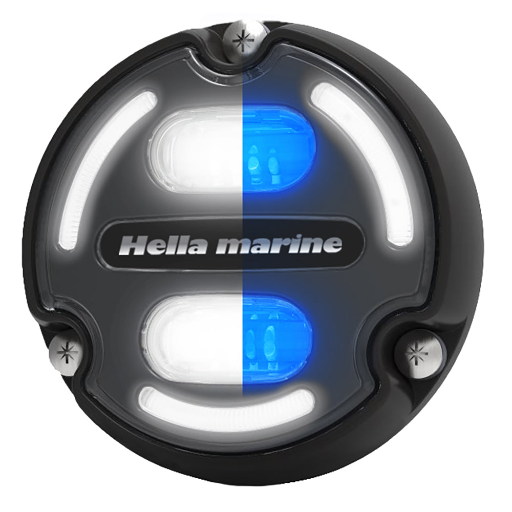 Hella Marine Apelo A2 Blue White Underwater Light - 3000 Lumens - Black Housing - Charcoal Lens w/Edge Light [016147-001] - Bulluna.com