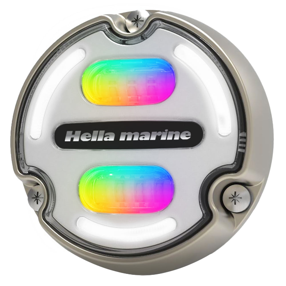 Hella Marine Apelo A2 RGB Underwater Light - 3000 Lumens - Bronze Housing - White Lens w/Edge Light [016148-101] - Bulluna.com