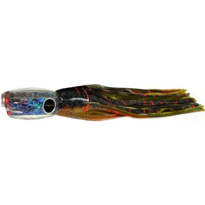 Black Bart Hawaiian Breakfast Medium Heavy Tackle Lure - Brown Gold Orange/Gold Dot - Bulluna.com