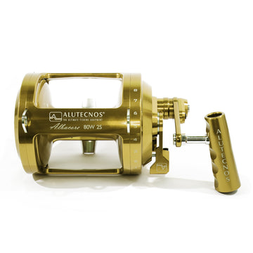 Alutecnos Albacore 80 Wide Two Speed Reel - Gold