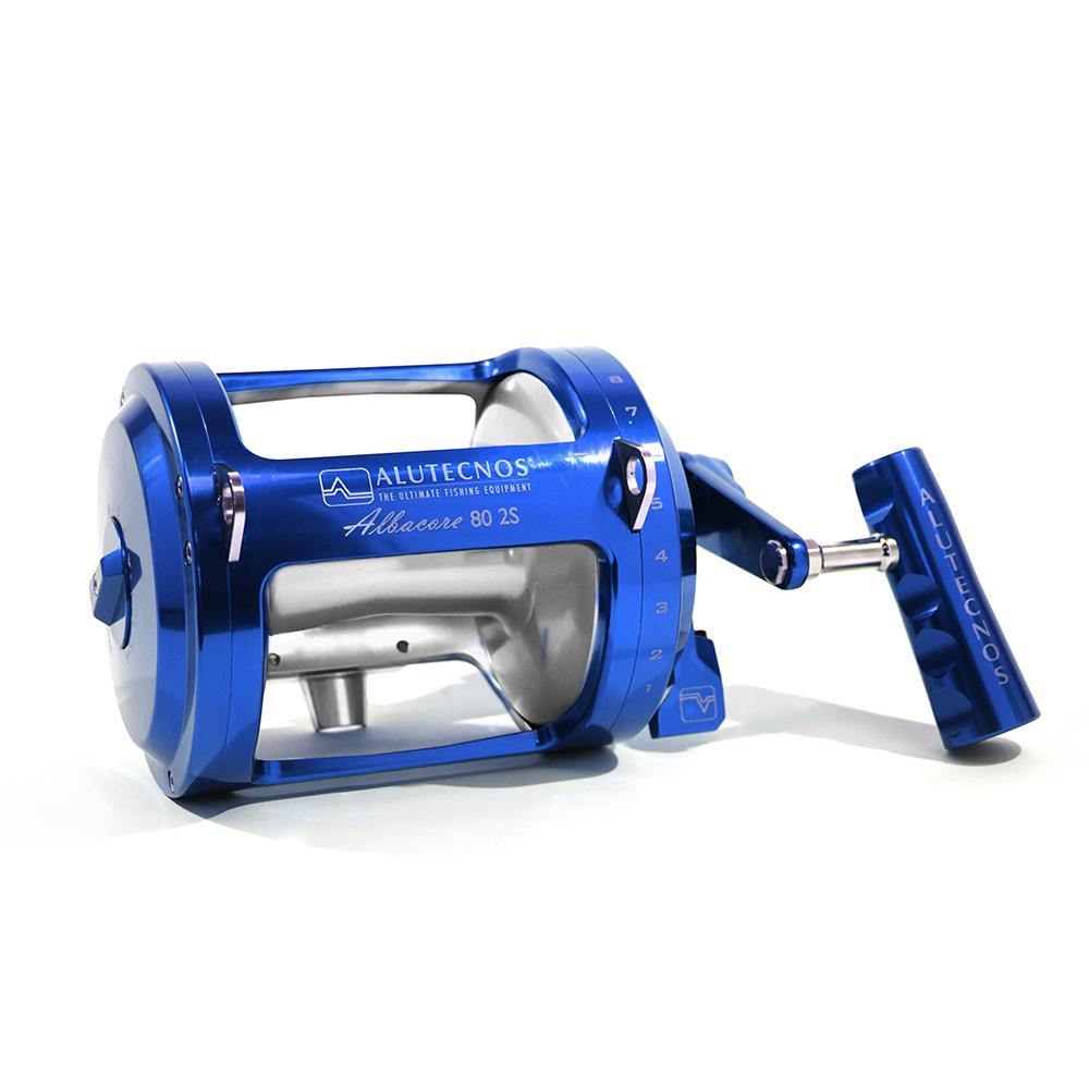 Alutecnos Albacore 80 Two Speed Reel - Blue/Silver - Bulluna.com