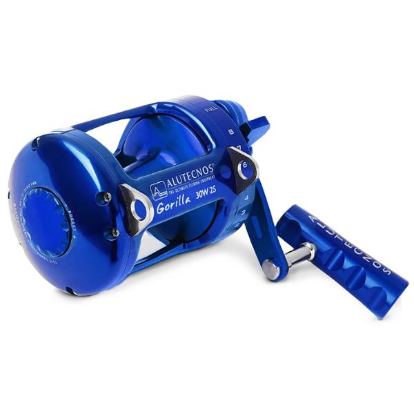 Alutecnos Albacore Gorilla 30 Wide Two Speed Reel - Blue - Bulluna.com