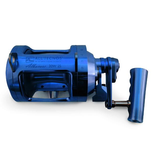 Alutecnos Albacore 30 Wide Two Speed Reel - Blue - Bulluna.com