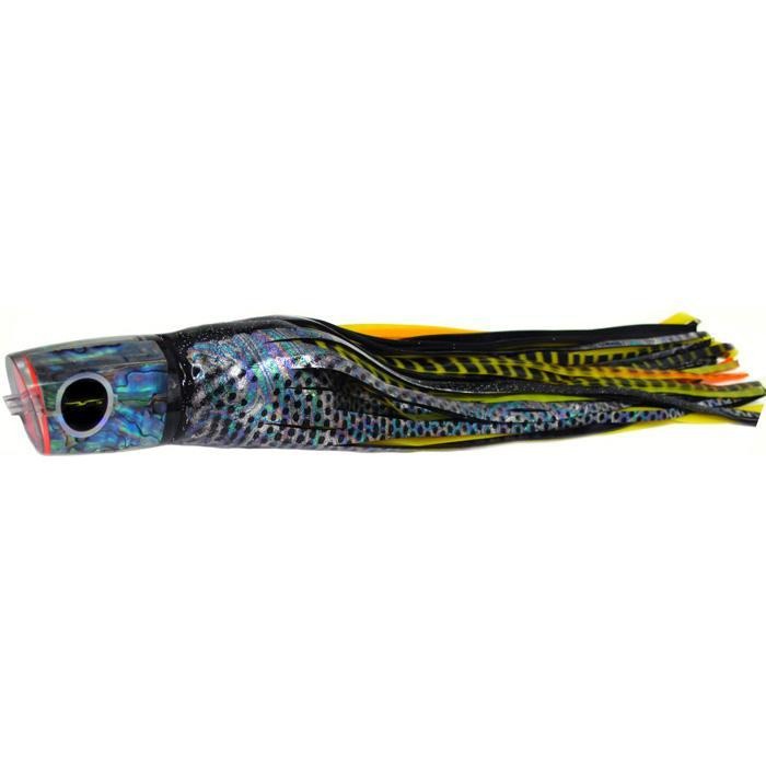 Black Bart Warrior Medium Heavy Tackle Lure - Black Dot/Yellow Tiger - Bulluna.com