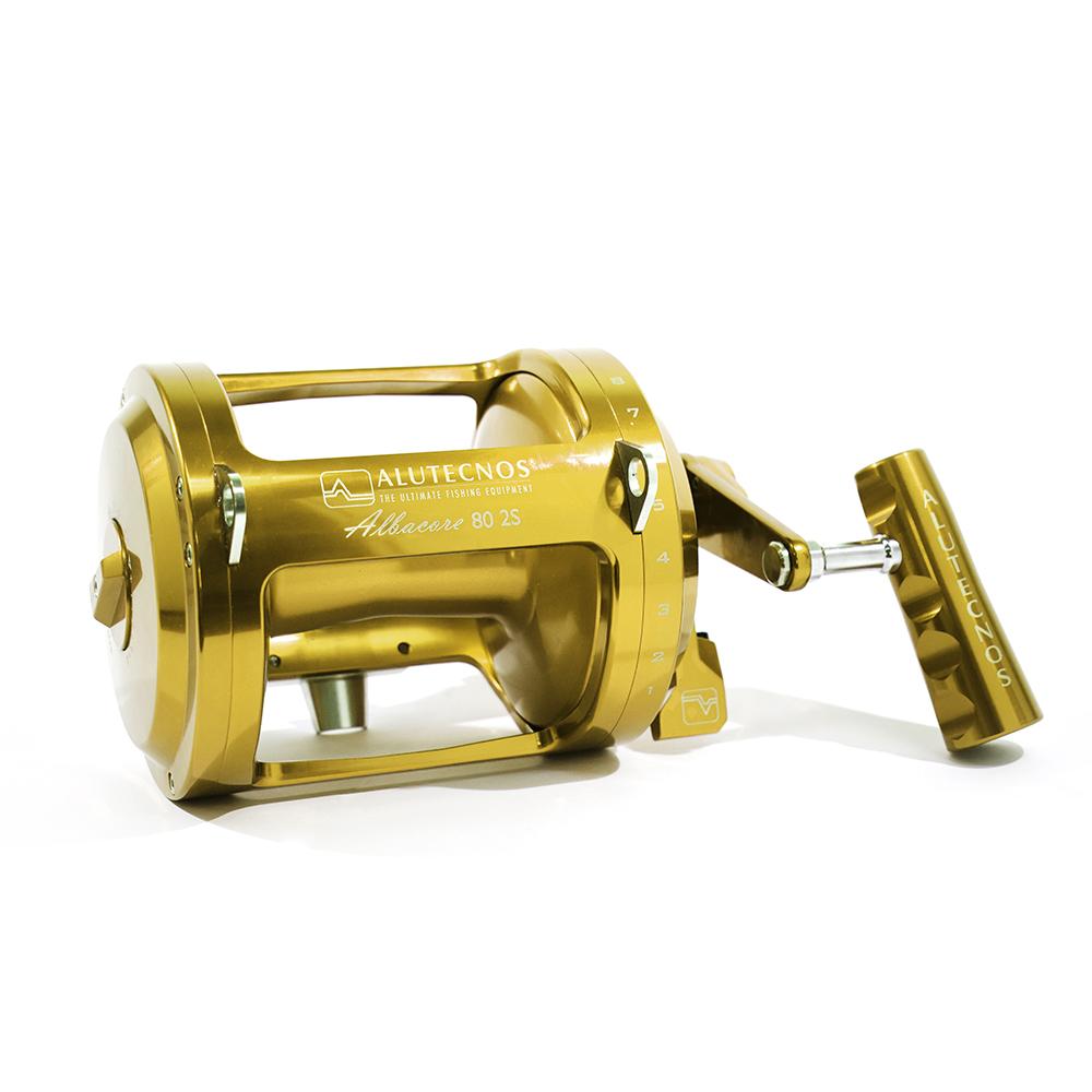 Alutecnos Albacore 80 Two Speed Reel - Gold - Bulluna.com