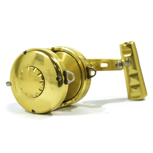 Alutecnos Albacore Gorilla 20 One Speed Reel - Gold - Bulluna.com