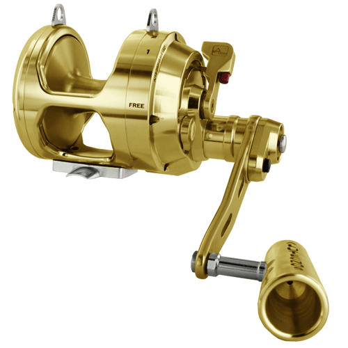 Alutecnos Albacore Gorilla 20 Two Speed Reel - Gold - Bulluna.com