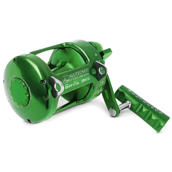 Alutecnos Albacore Gorilla 30 Wide Two Speed Reel - Green - Bulluna.com