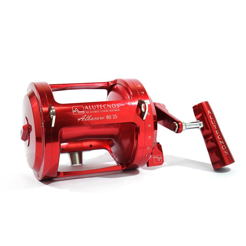 Alutecnos Albacore 80 Two Speed Reel - Red - Bulluna.com