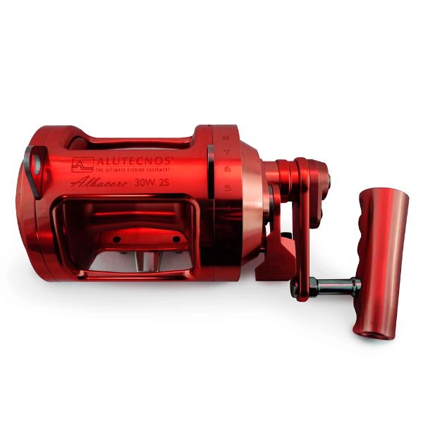 Alutecnos Albacore 30 Wide Two Speed Reel - Red - Bulluna.com