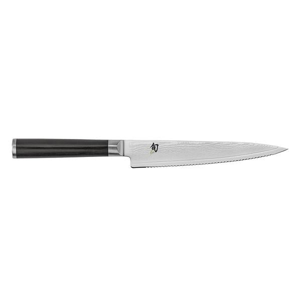 Shun Classic 6 Inch Serrated Utility Knife - Bulluna.com