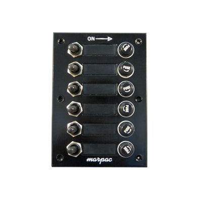 Marpac Switch Panel 6 Gang With Toggle Boot Seals - Bulluna.com