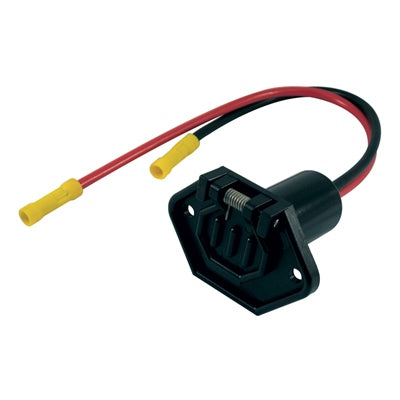 Marpac Trolling Motor Female Sockets - Boat Side Connector - 12 Volt - 2 Wires - Connects To 7-1298 - Bulluna.com