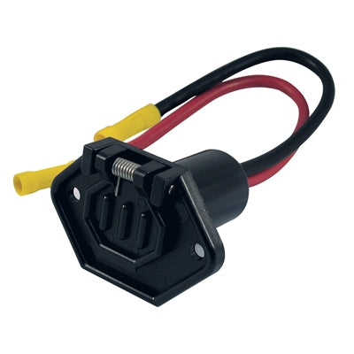 Marpac Trolling Motor Male Sockets - Boat Side Connector - 12 Volt - 2 Wires - Connects to 7-1306 - Bulluna.com