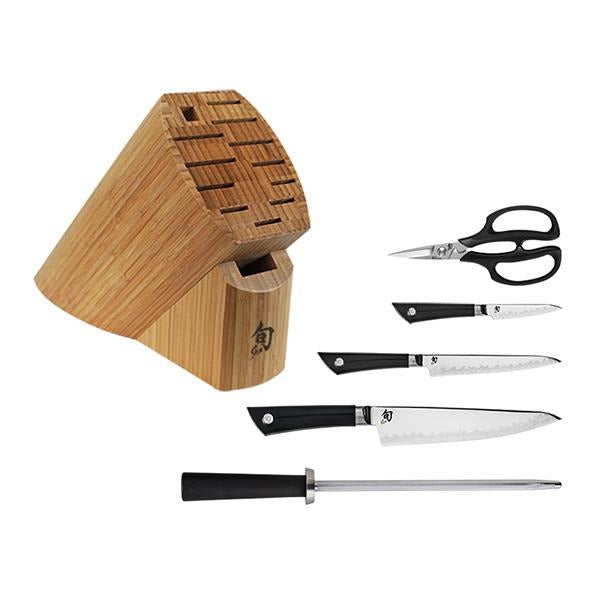 Shun Sora 6 Piece Block Knife Set - Bulluna.com